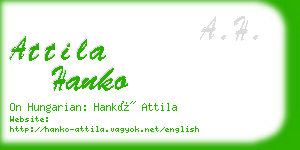 attila hanko business card